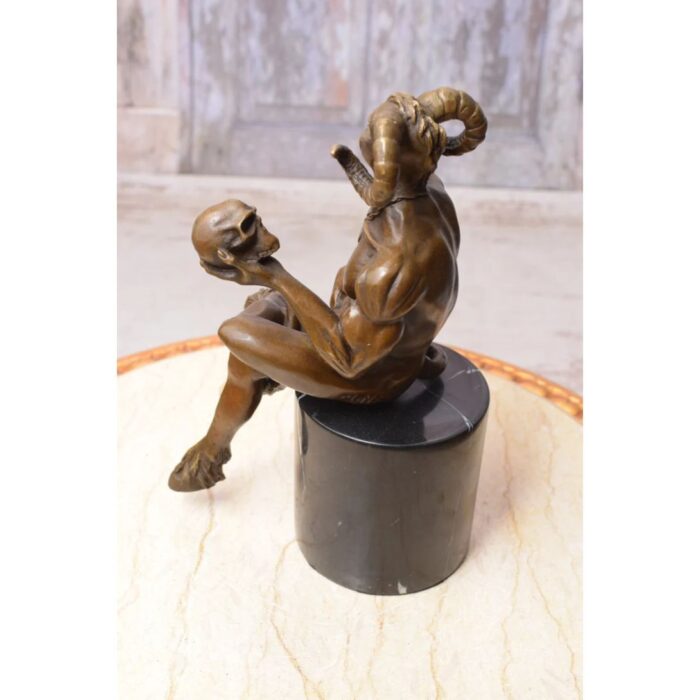 MINOTAUR BRONZE SCULPTURE ON MARBLE BASE