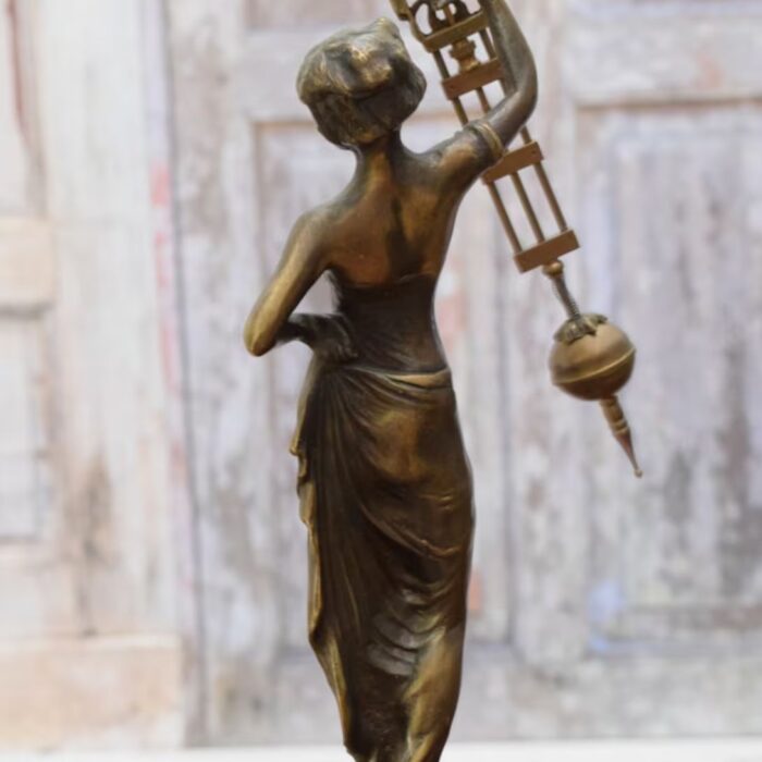 AMAZING BRONZE AND METAL CLOCK SCULPTURE