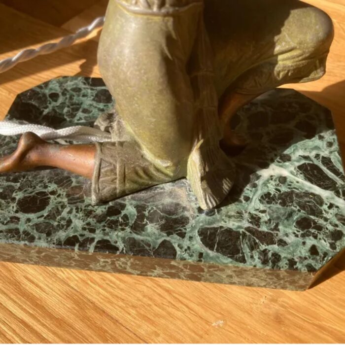FRENCH ART DECO LADY LAMP BY ENRIQUE MOLINS BALLESTE