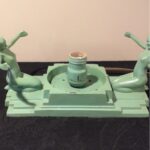 FRANKART ART DECO EMBRACING NYMPHS ACCENT LAMP