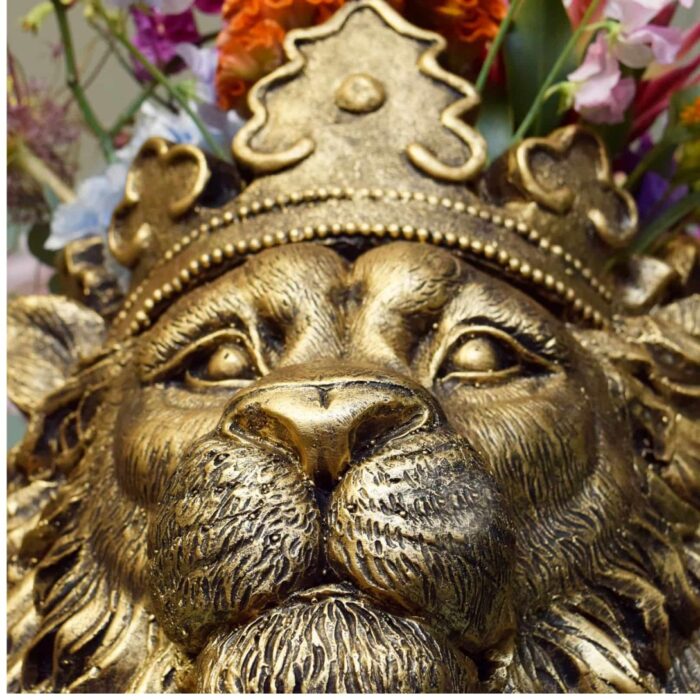FLOWER POT LION CLARENCE GOLD