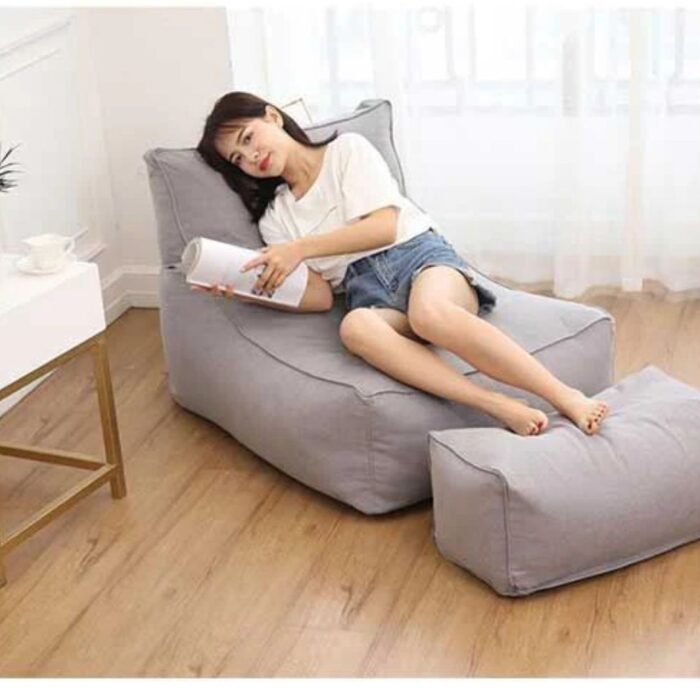 HIGH BLUE BEAN BAG SOFA SET