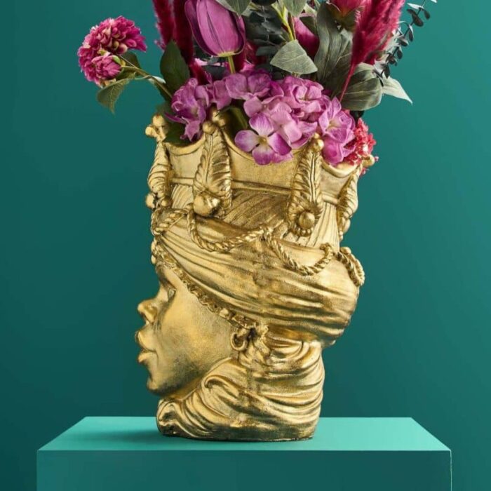 SICILIAN FLOWER POT AGOSTINA GOLD