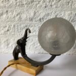 FRENCH ART DECO ANIMAL ELEPHANT LAMP