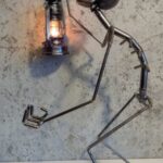 METAL SKELETON WITH OIL LAMP