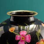 VASE LOREA L BLACK