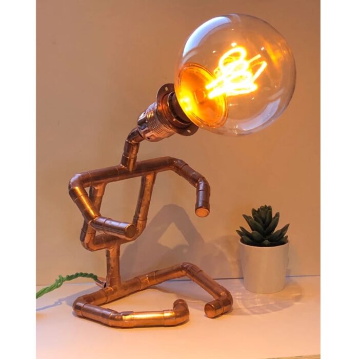 COPPER PIPE TABLE DESK LAMP