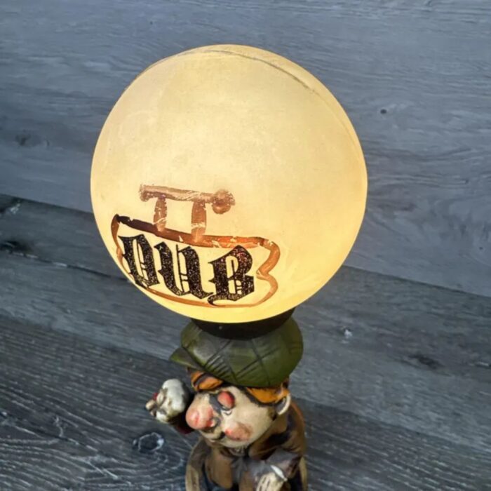 VINTAGE ENESCO DRUNK DRUNKEN MAN HOBO PUB LAMP