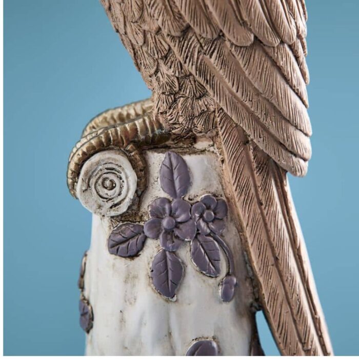 CANDLESTICK PARROT NIO PINK-GOLD-WHITE VINTAGE-ECCENTRIC DECORATION