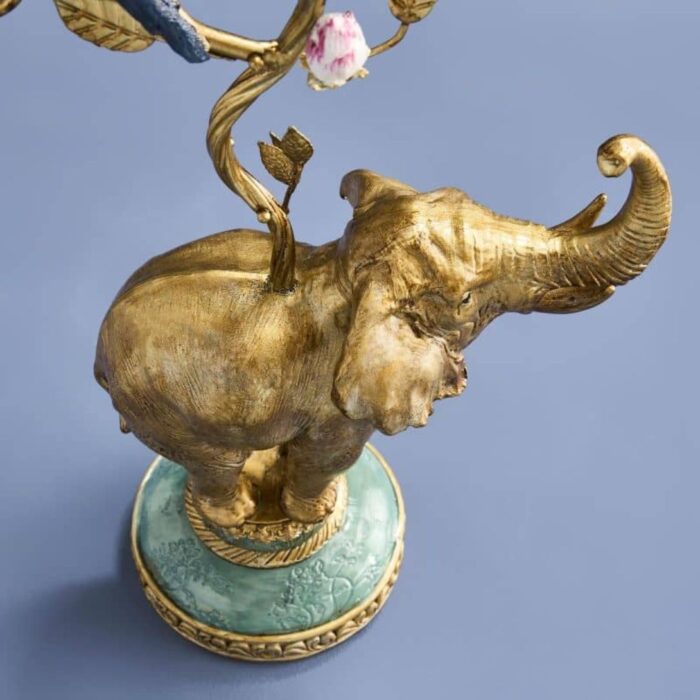 CANDLEHOLDER ELEPHANT HAND-PAINTED
