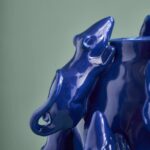 VASE WITH MICE MOUSE BLUE