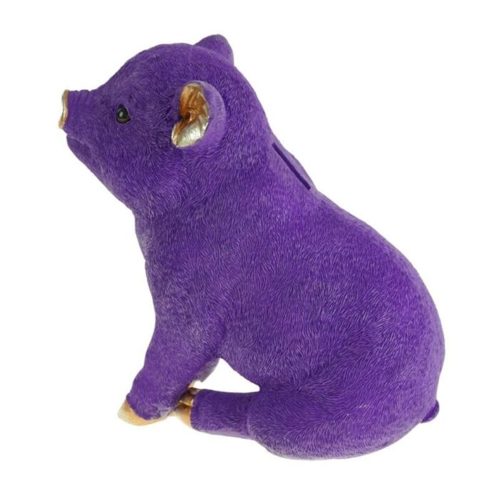 MONEY BOX PIG PIGGY BANK PURPLE
