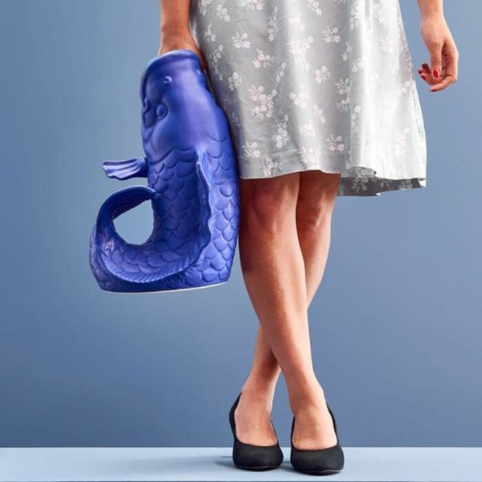 XXL VASE FISH BLUBB MATT BLUE