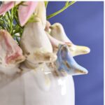 VASE WITH BIRDS L WHITE