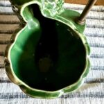 VINTAGE GREEN CERAMIC SCOTTY DOG LAMP
