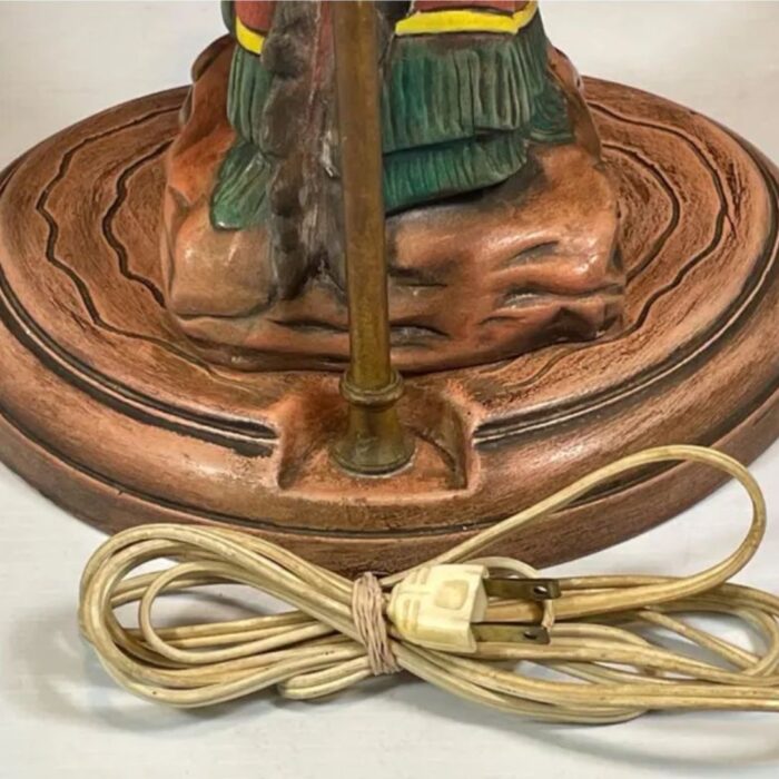 NATIVE AMERICAN CERAMIC FIGURE TABLE LAMP