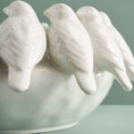 BOWL WITH BIRDS WHITE
