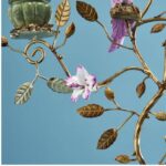 CANDLEHOLDER PARROT GREEN-GOLD