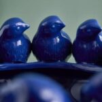 BOWL WITH BIRDS BLUE
