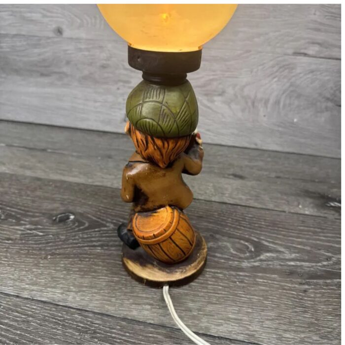 VINTAGE ENESCO DRUNK DRUNKEN MAN HOBO PUB LAMP
