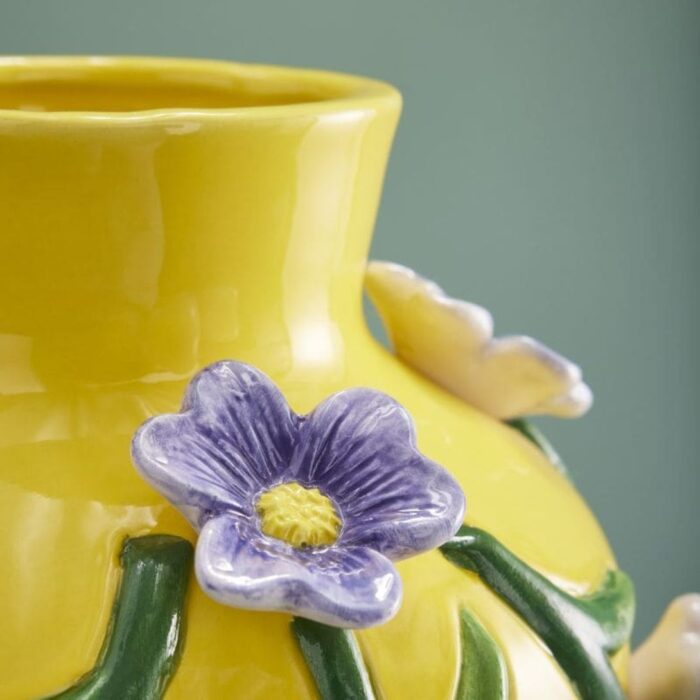 VASE WITH FLOWERS PRINTEMPS YELLOW