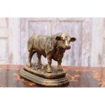 COW BULL CAST IRON SCULPTURE FIGURE
