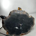 VINTAGE RUSTIC RESIN BLACK BEAR EATING HONEY TABLE