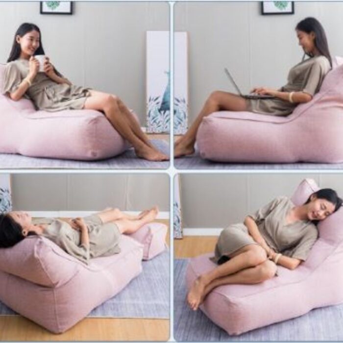HIGH BLUE BEAN BAG SOFA SET