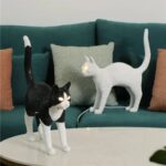 RESIN CAT TABLE LAMP NORDIC
