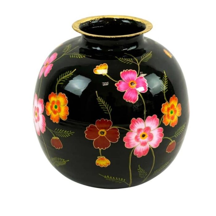 VASE LOREA L BLACK