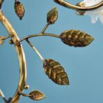 CANDLEHOLDER PARROT GREEN-GOLD