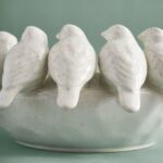 BOWL WITH BIRDS WHITE