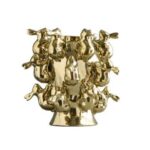 VASE WITH RABBITS GOLD