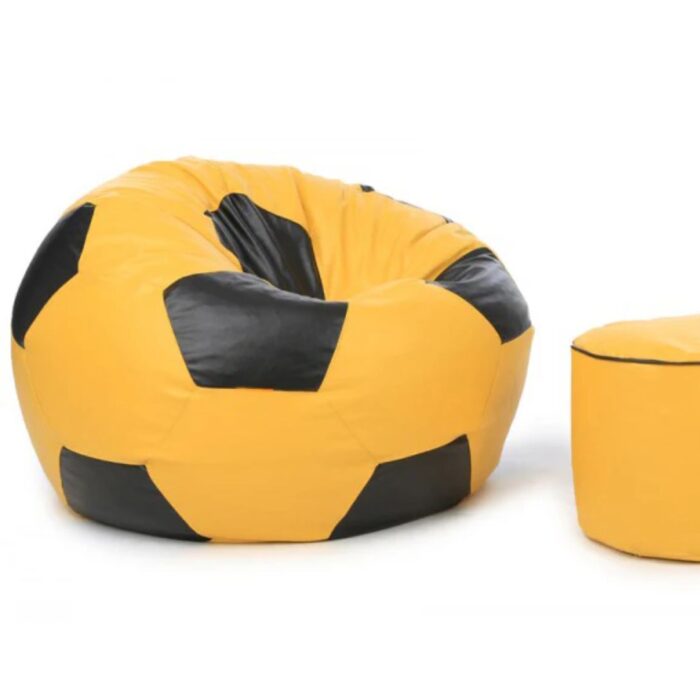 THE KICKBACK FOOTBALL BEAN BAG WITH FREE FOOT STOOL