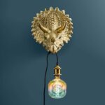 WALLLAMP DINOSAURS TRICERATOPS CERA GOLD