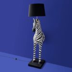 Floor Lamp Zebra Zora black-white