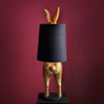 Floor Lamp Rabbit Hiding Rabbit Gold-Black