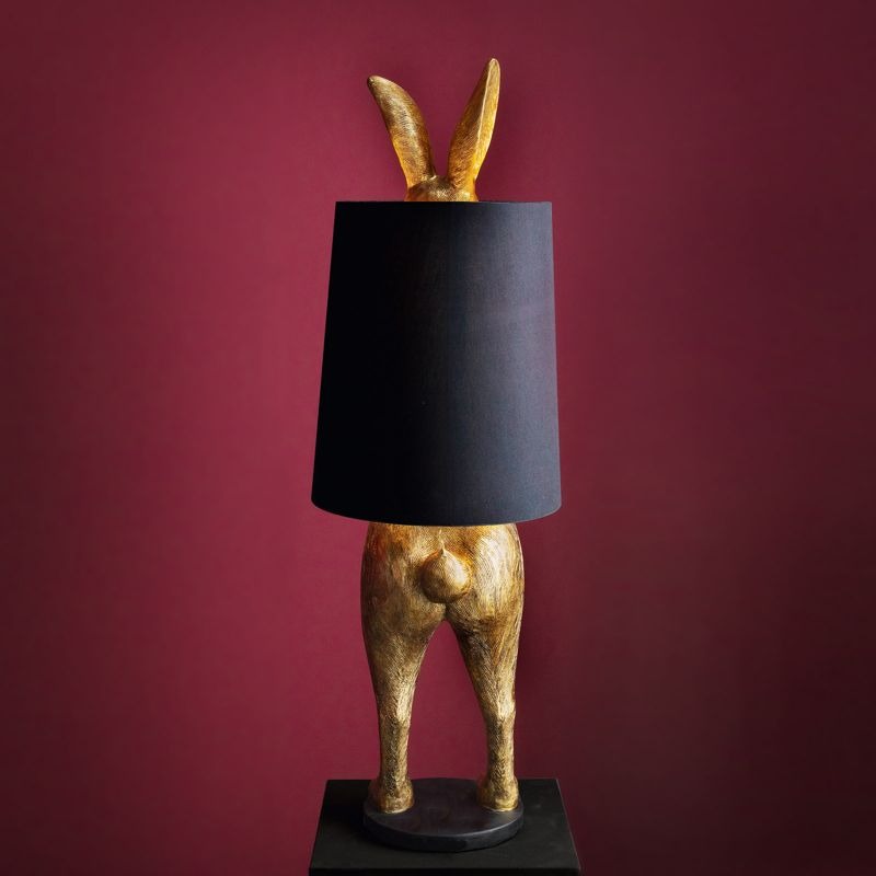 Floor Lamp Rabbit Hiding Rabbit Gold-Black