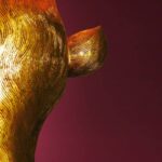 Floor Lamp Rabbit Hiding Rabbit Gold-Black