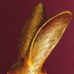 Floor Lamp Rabbit Hiding Rabbit Gold-Black