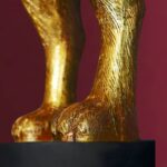 Floor Lamp Rabbit Hiding Rabbit Gold-Black