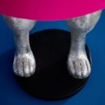 Floor Lamp Rabbit Hiding Magenta-Silver