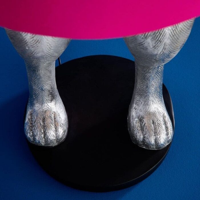 Floor Lamp Rabbit Hiding Magenta-Silver