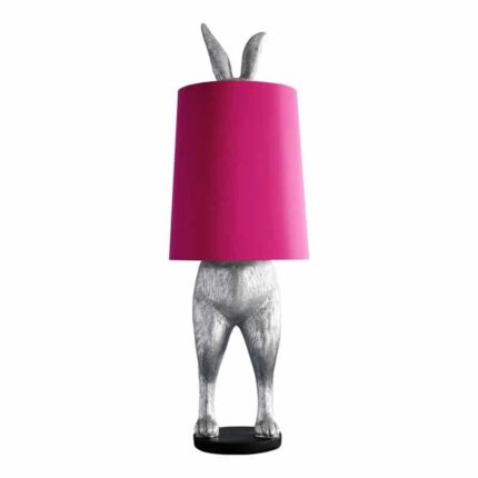 Floor Lamp Rabbit Hiding Magenta-Silver