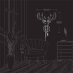 Wall Lamp Deer Harry Brown