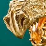 Wall Lamp Dragon Drake Gold