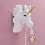 Wall Lamp Unicorn Hugh White-Gold