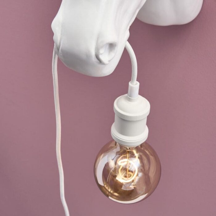 Wall Lamp Unicorn Hugh White-Gold
