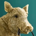 Table Lamp Wild Boar William Gold