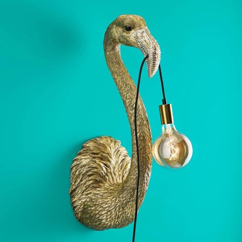 Flamingo Tiffany Wall Lamp Gold